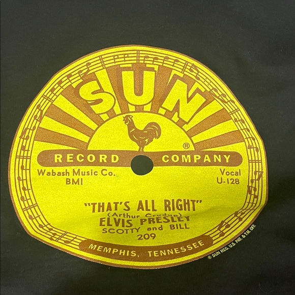 Elvis Presley Tops - Elvis Presley Signature Graceland Black Zip up Hoodie with Gold Record on Back